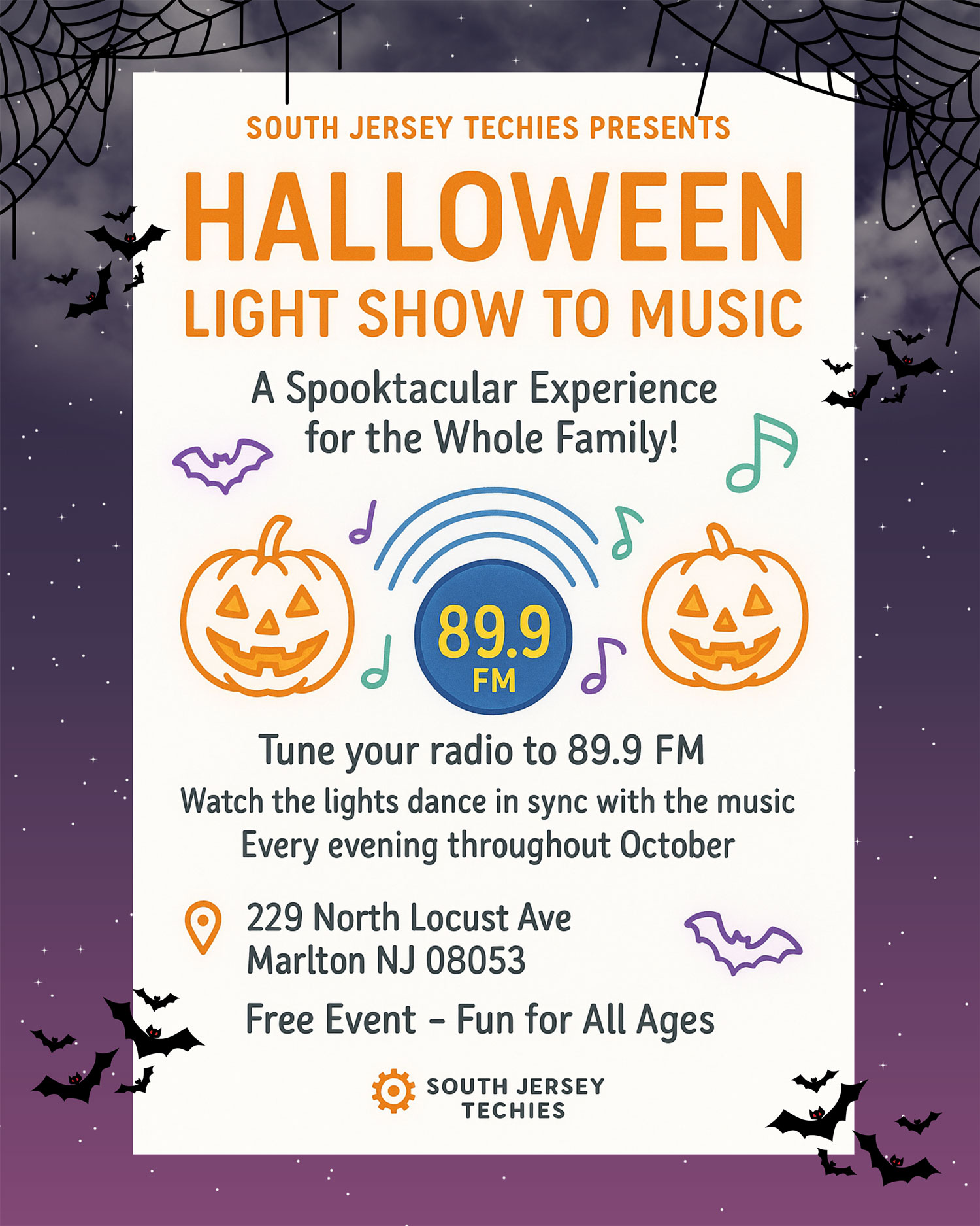 South Jersey Techies Halloween Light Show